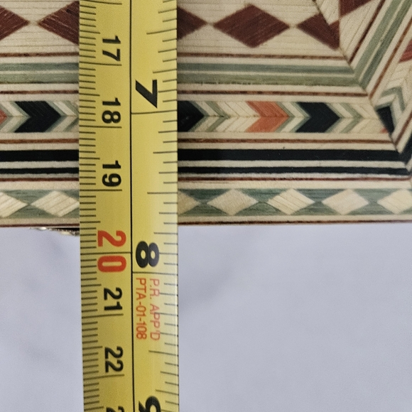 Wooden Mosaic Hexagonal Marquetry Jewelry Box From Spain- NWOT - Picture 8 of 11